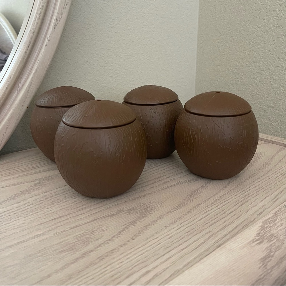 Host Pick - Plastic coconut drink glasses (Set of 5 - 1 not pictured)